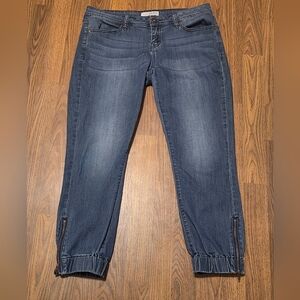 Women’s Guess Ankle Zip Jeans Size 31 Cropped Blue Designer Denim D53